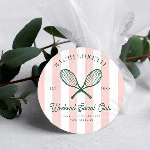 Sticker Rond Club de tennis   Bachelorette