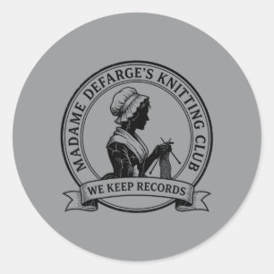 Sticker Rond Club de tricot de Madame Defarges Lecteur de regis