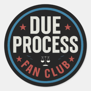 Sticker Rond Club des fans du procès équitable – Manifestation