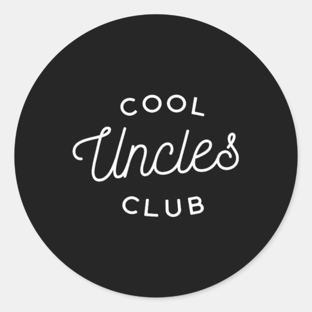 Sticker Rond Club des oncles cool (Devant)