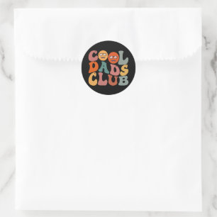 Sticker Rond Club des papas cool papa Fête des pères Rétro Groo