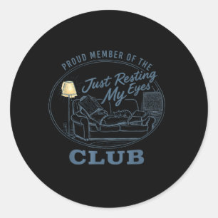 Sticker Rond Club des Yeux au Repos