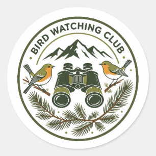 STICKER ROND CLUB D'OBSERVATION DES OISEAUX
