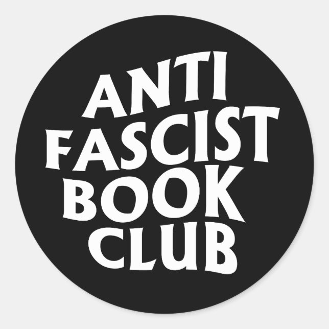 Sticker Rond Club du livre anti-fasciste (Devant)