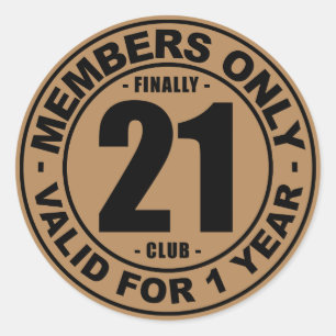 Sticker Rond Club enfin 21
