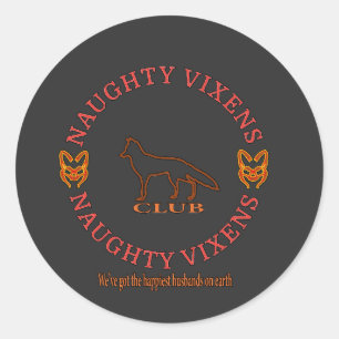 Sticker Rond Club Naughty Vixens