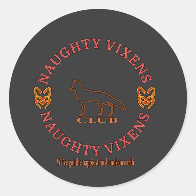 Sticker Rond Club Naughty Vixens (Devant)