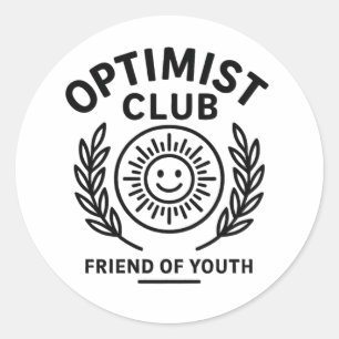 Sticker Rond club optimiste