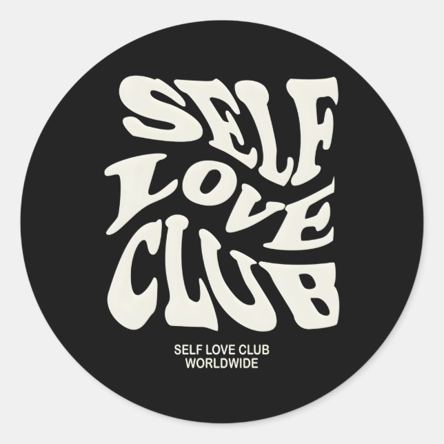 Sticker Rond Club Self Love (Devant)