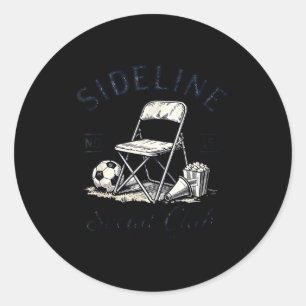 Sticker Rond Club social de bordure Cheer Snack Repeat Maman de