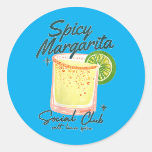 Sticker Rond Club Social de Margarita Épicée pour Femmes Att Li
