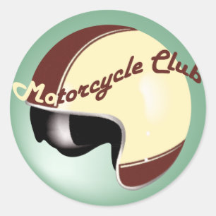 Sticker Rond club vintage de moto