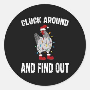 Sticker Rond Cluck Arrondir Et Découvrir Les Amateurs Humours D