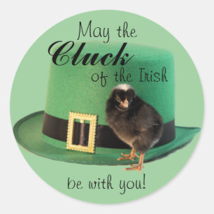 Sticker Rond Cluck of the Irish