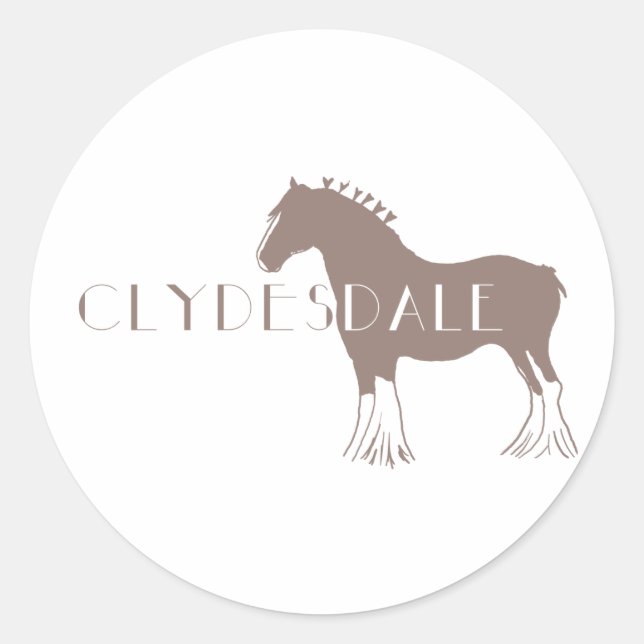 Sticker Rond Clydesdale (Devant)