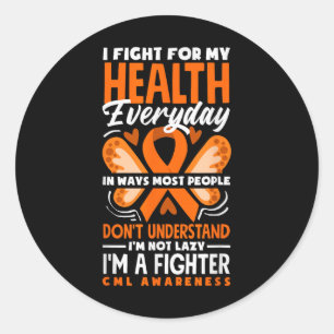 Sticker Rond Cml Warrior Im Fine Chronique Myeloid Leukemia Awa