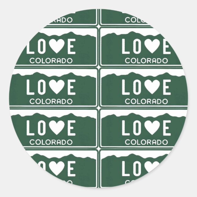 Sticker Rond co love motif - Customisé (Devant)