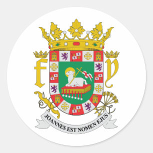 Sticker Rond COA de Porto Rico