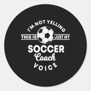 Sticker Rond Coach de coaching Football Coach Maman Papa Voix