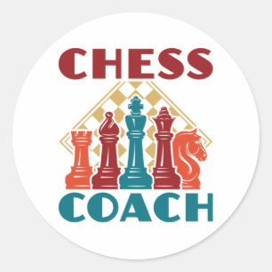 Sticker Rond Coach des échecs