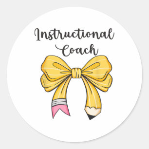Sticker Rond Coach pédagogique drôle de retour à l'école travai