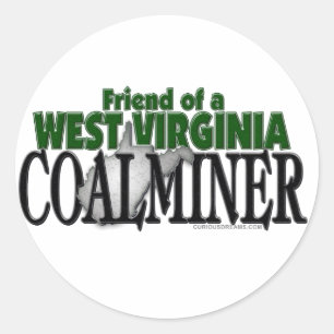 Sticker Rond Coalminer West Virginia