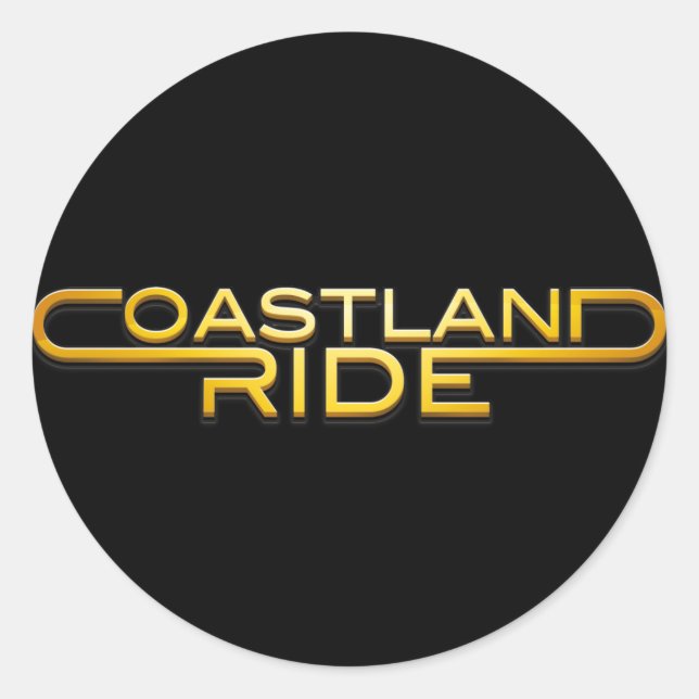 Sticker Rond Coastland Ride - name logo (Devant)