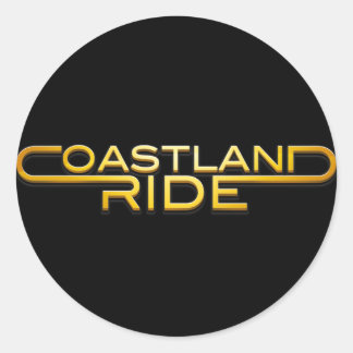 Sticker Rond Coastland Ride - name logo