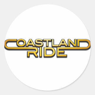 Sticker Rond Coastland Ride - name logo