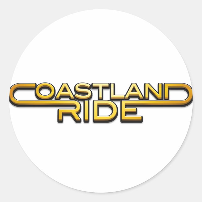 Sticker Rond Coastland Ride - name logo (Devant)