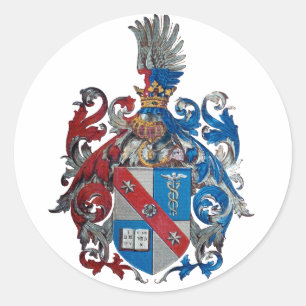 Sticker Rond Coat of Arms of the Ludwig Von Mises Family