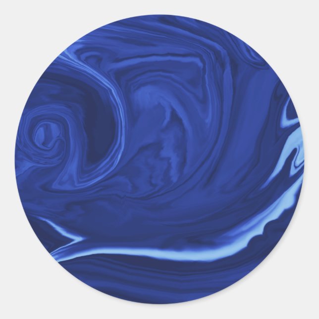 Sticker Rond Cobalt bleu arrière - plan texturé artisanal (Devant)