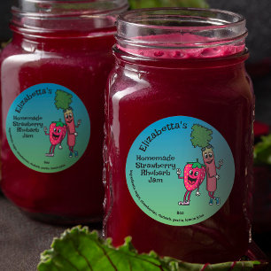 Sticker Rond Cobbler à tarte à la confiture de pals de fraises 