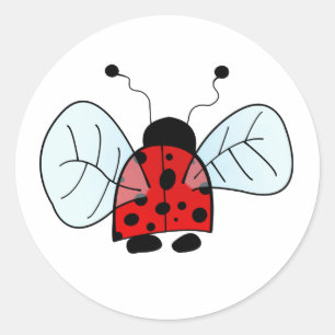 Sticker Rond Coccinelle