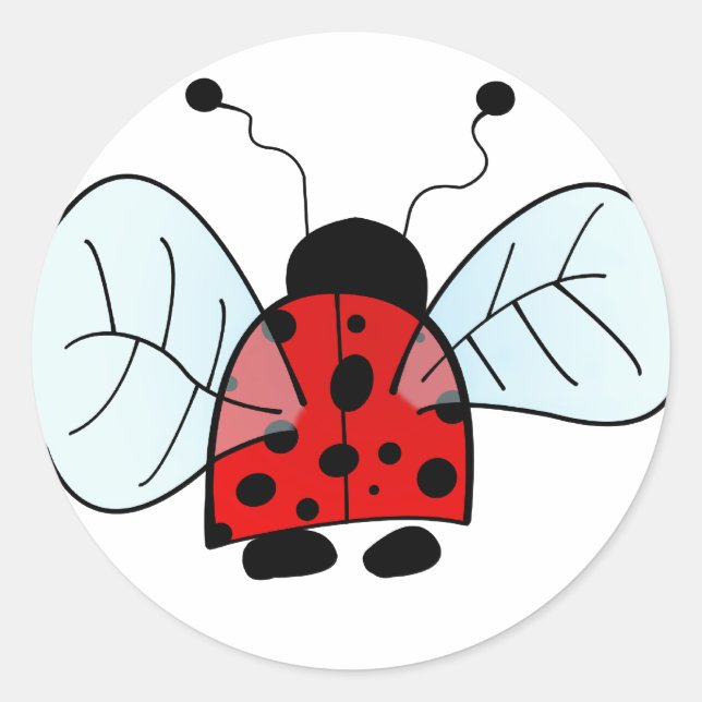 Sticker Rond Coccinelle (Devant)