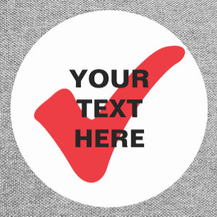 Sticker Rond Coche rouge avec texte personnalisé