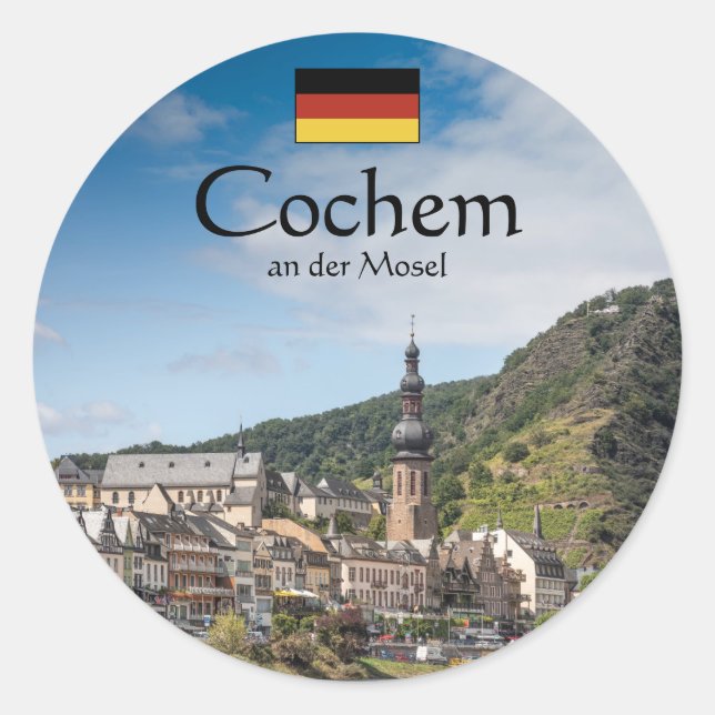 Sticker Rond Cochem Allemagne Souvenir (Devant)
