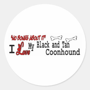 Sticker Rond Cochker Noir Et Tan (I Love)