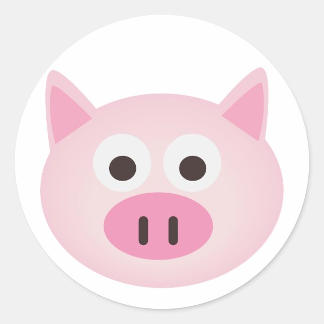 Sticker Rond Cochon (Devant)