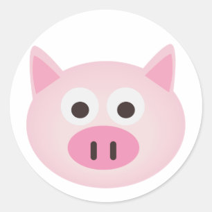 Sticker Rond Cochon