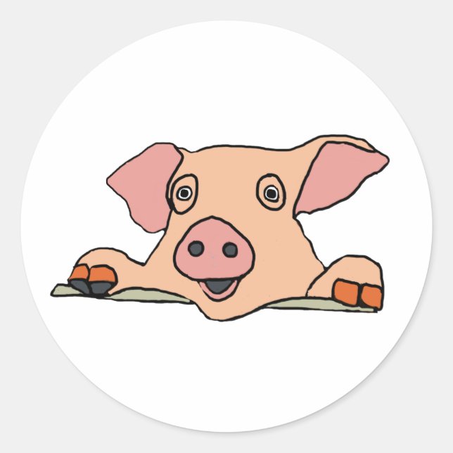 Sticker Rond Cochon (Devant)