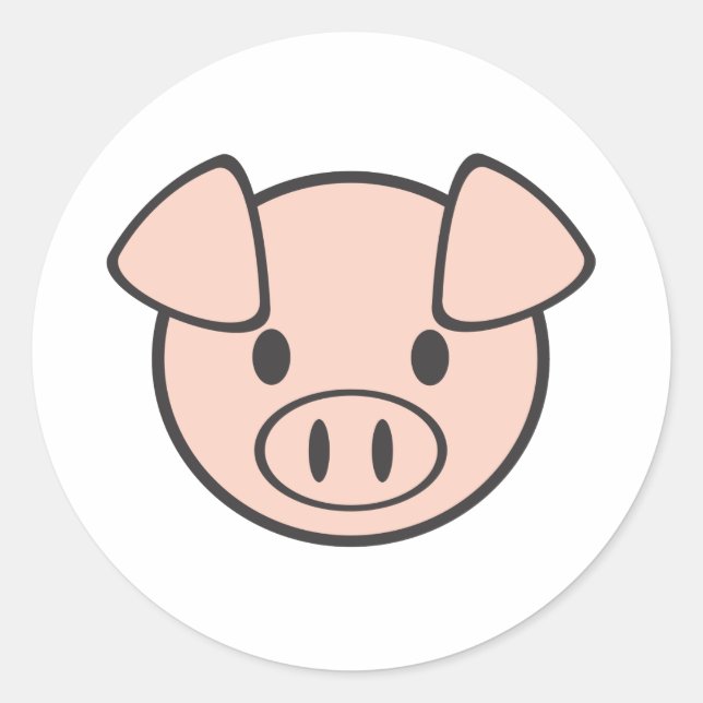 Sticker Rond Cochon bébé (Devant)