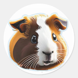 Sticker Rond Cochon d'Inde Mignon et Douillet #6
