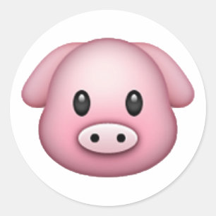 Sticker Rond Cochon - Emoji
