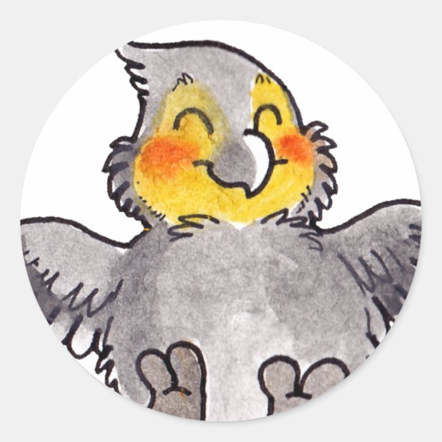 Sticker Rond Cockatiel (Devant)