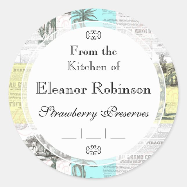 Sticker Rond Cockatoos rêve colonial (Devant)