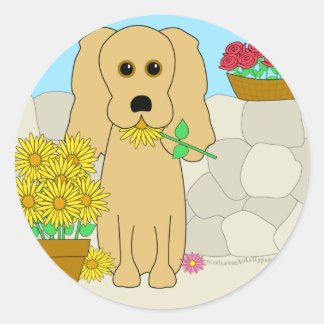 Sticker Rond Cocker Spaniel
