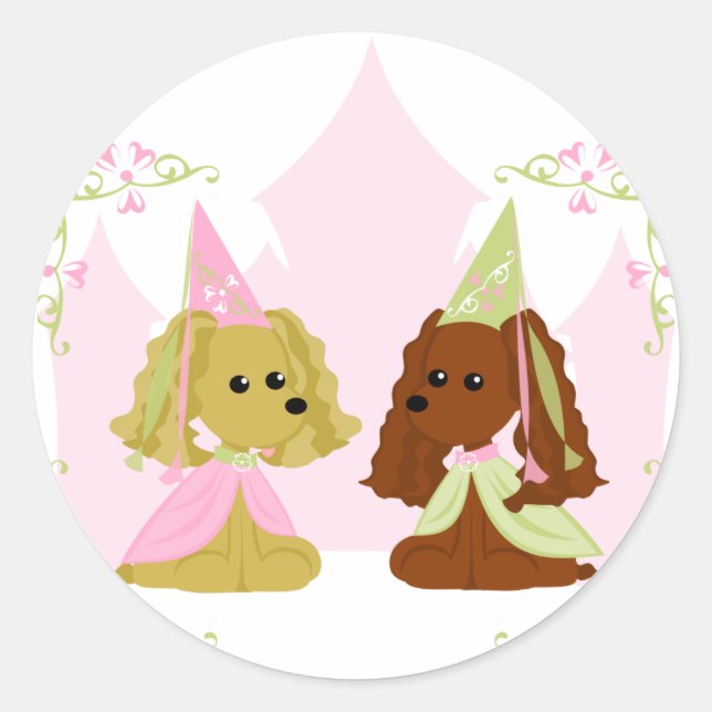 Sticker Rond Cocker Spaniel Princess (Devant)