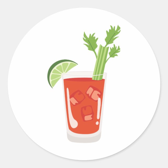Sticker Rond Cocktail Bloody Mary (Devant)
