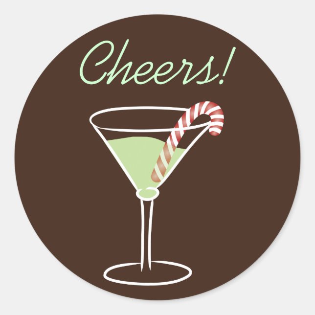 Sticker Rond Cocktail de vacances (Devant)